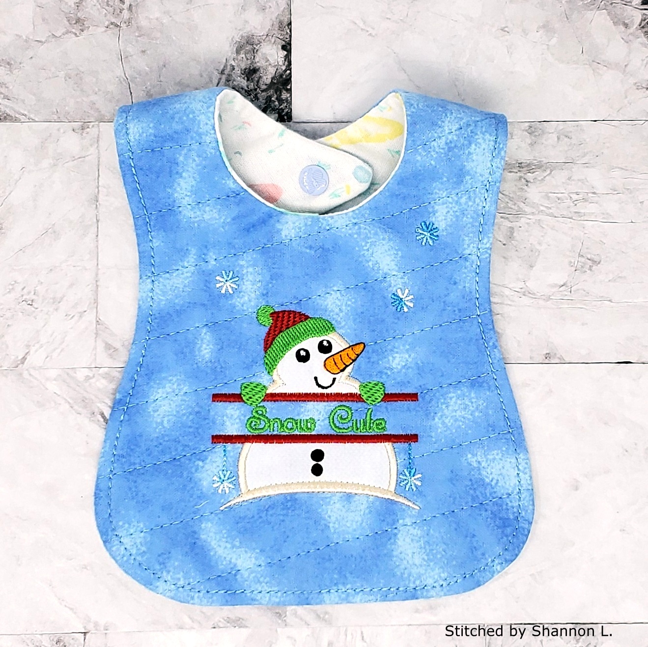 Snow Cute Baby Bib OregonPatchWorks