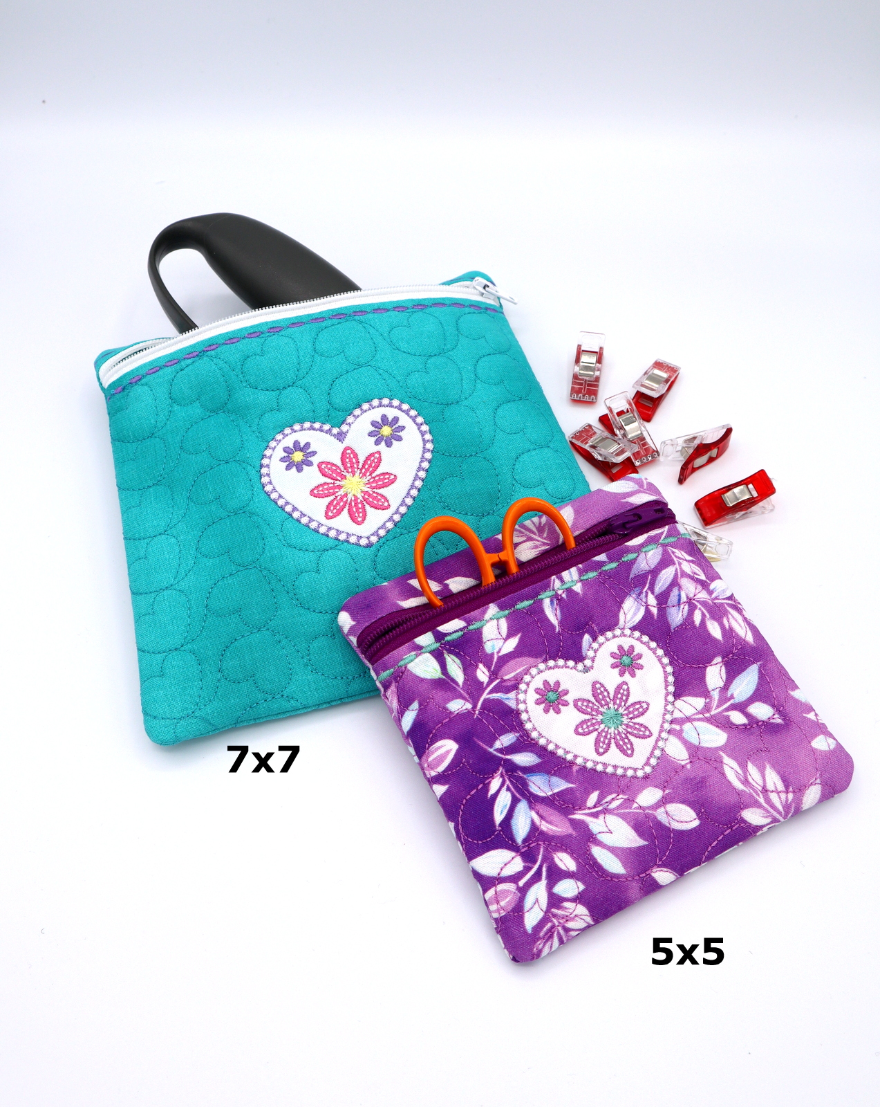 Daisy Heart Bag (2 sizes!) OregonPatchWorks