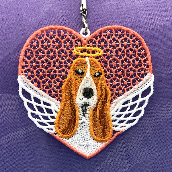 FSL Angel Dog Ornaments OregonPatchWorks