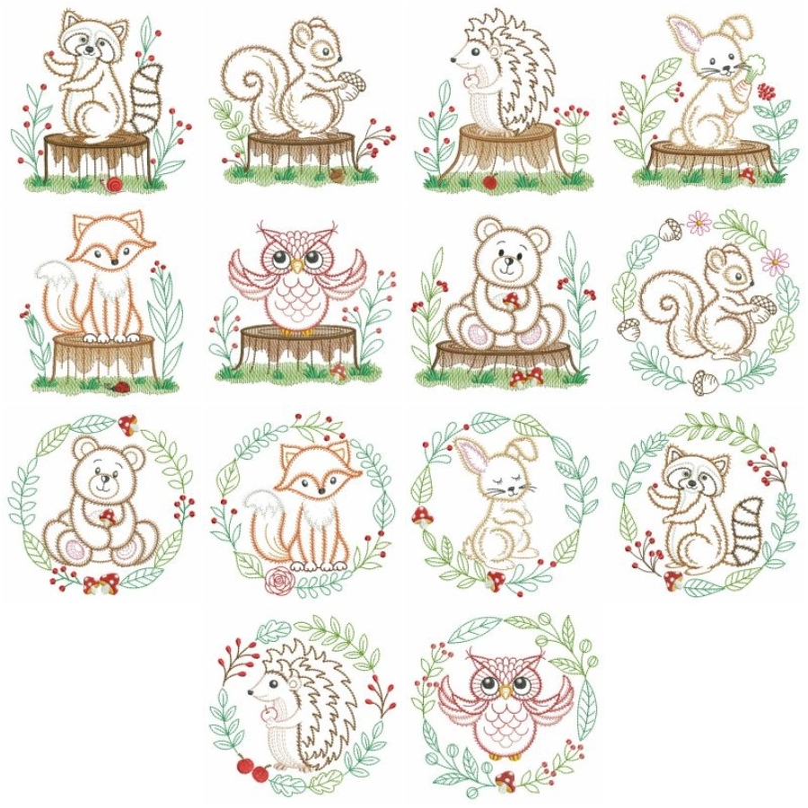 Vintage Woodland Animals OregonPatchWorks