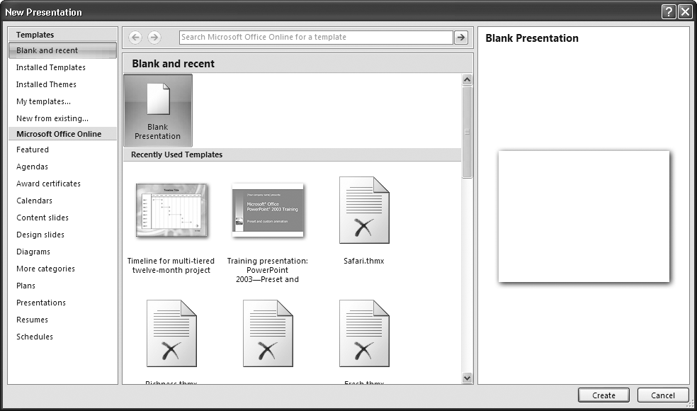 1. Creating a Basic Presentation PowerPoint 2007 The Missing Manual