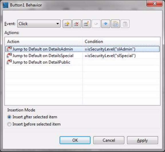 Use of security in dashboards Complete Analytics with IBM DB2 Query
