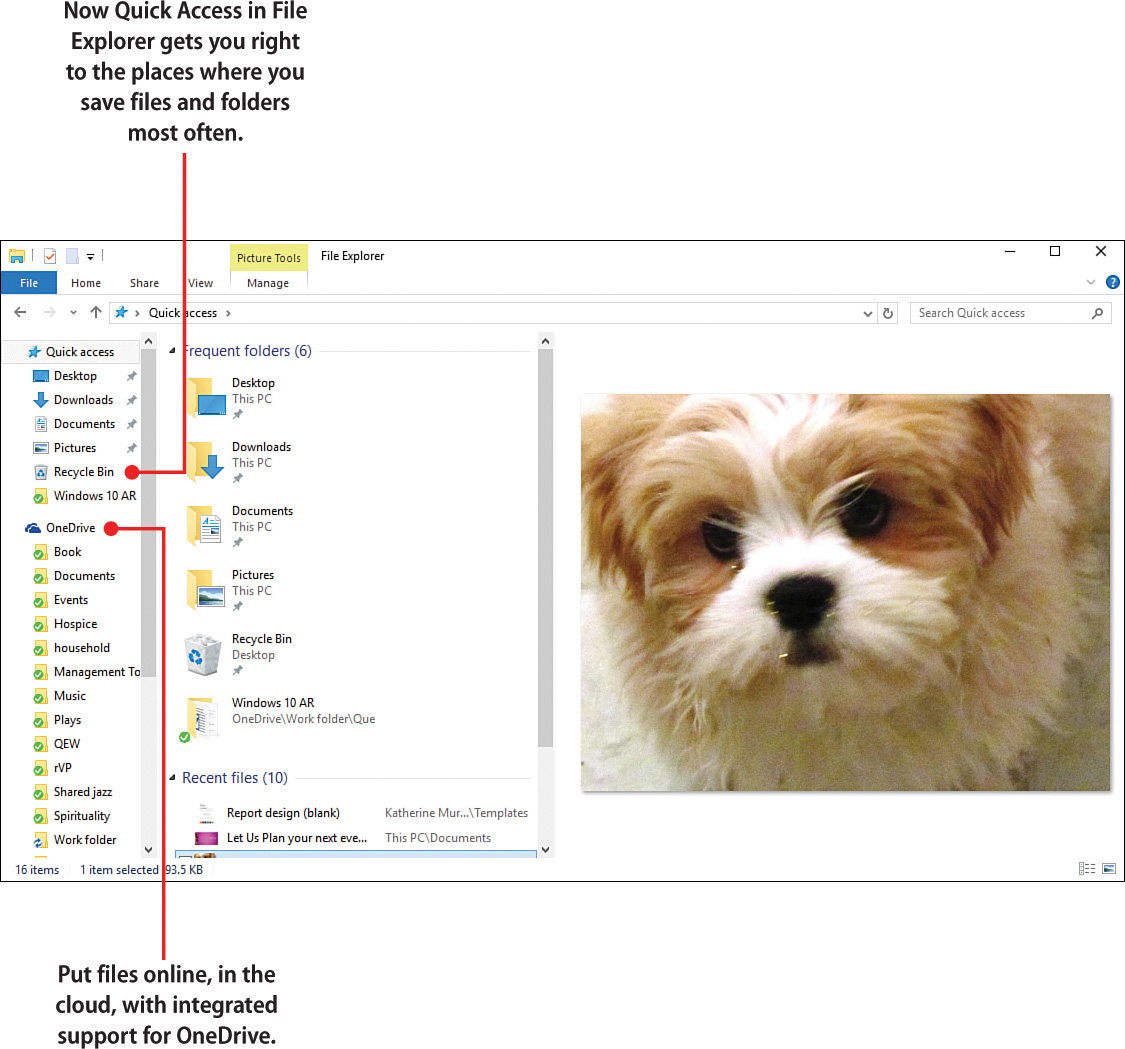 8. Organizing Files with File Explorer and OneDrive My Windows 10 [Book]