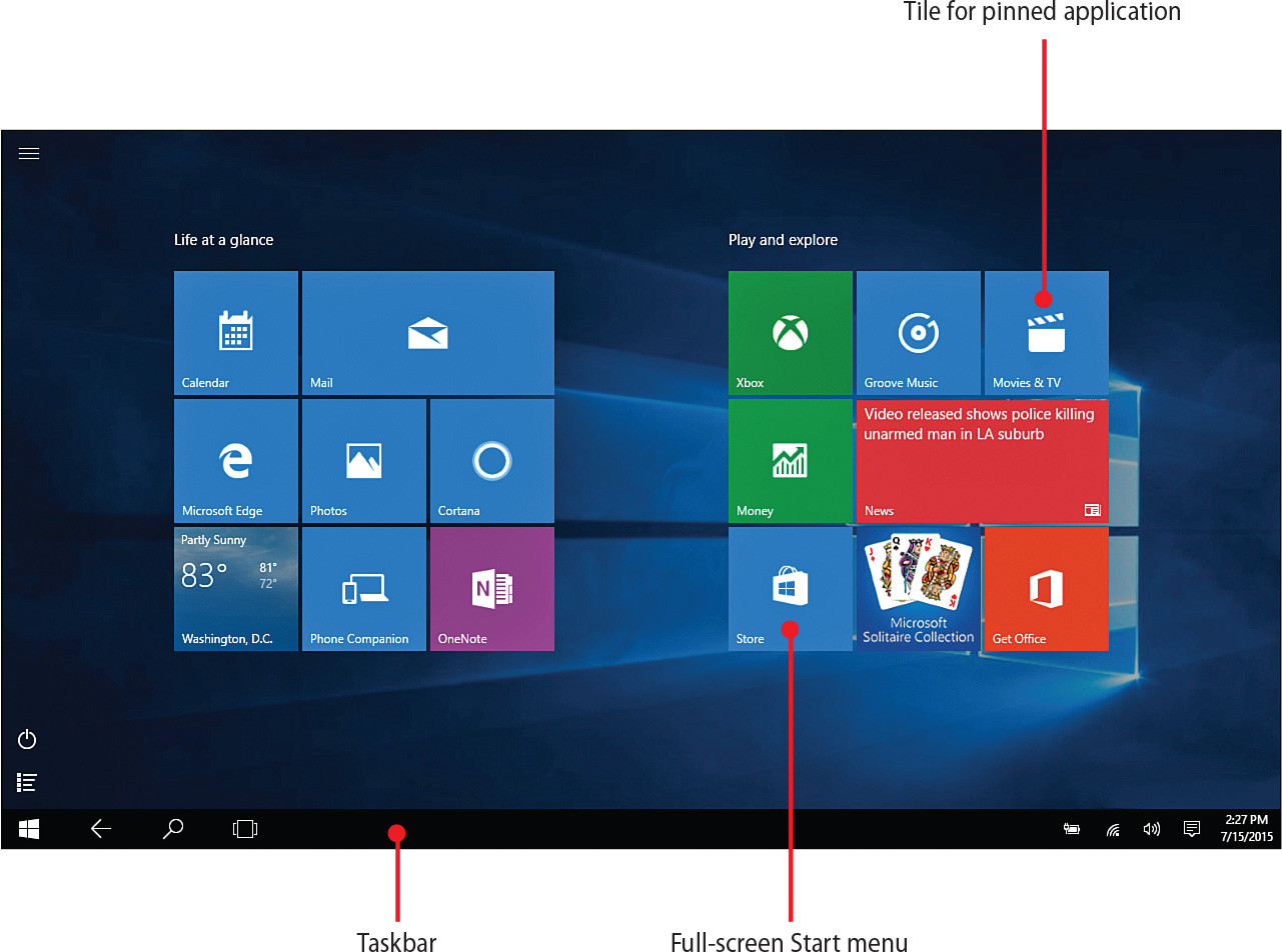 8. Using Windows 10 on a Touchscreen Device My Windows® 10 Computer