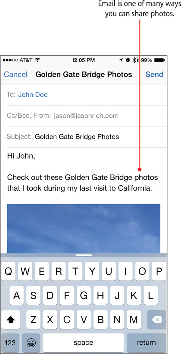 9. Sharing Pictures with Family and Friends via Email and Instant