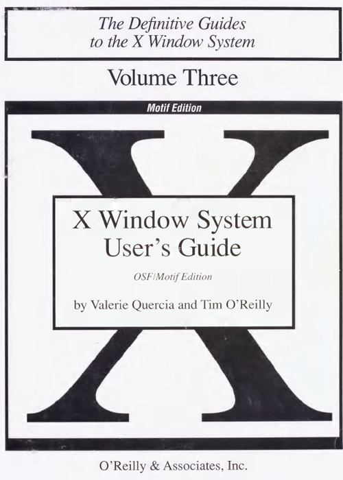 Cover Page X Window System User's Guide, Vol 3 (The Definitive Guides