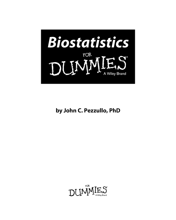 Title Page Biostatistics For Dummies [Book]