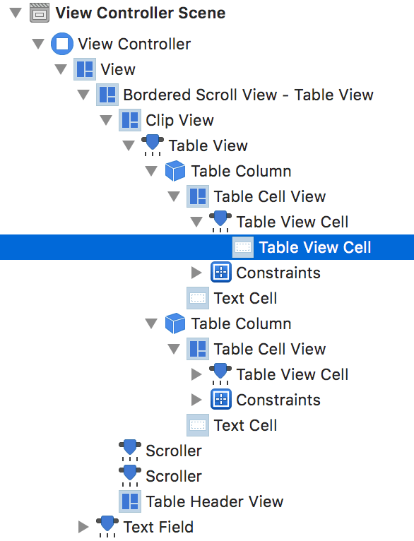 Connecting the Table Cell Views Mastering macOS Programming [Book]