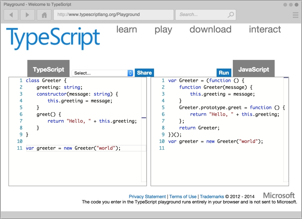 TypeScript language features TypeScript Modern JavaScript
