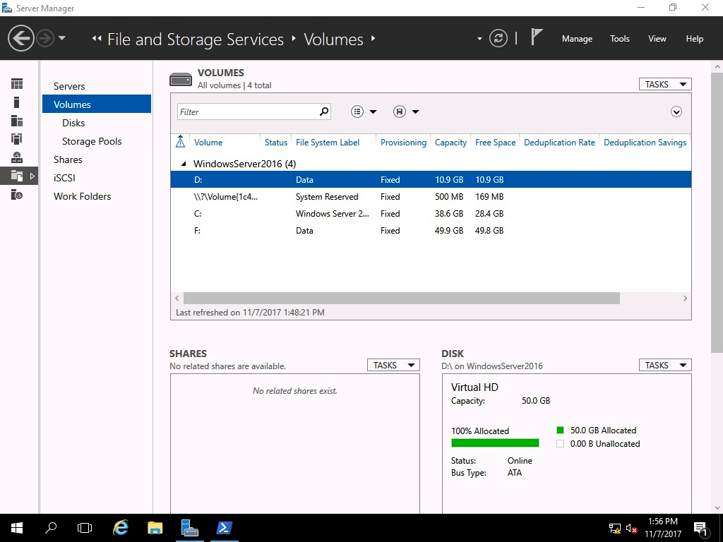 Managing storage with Server Manager and Windows PowerShell Windows