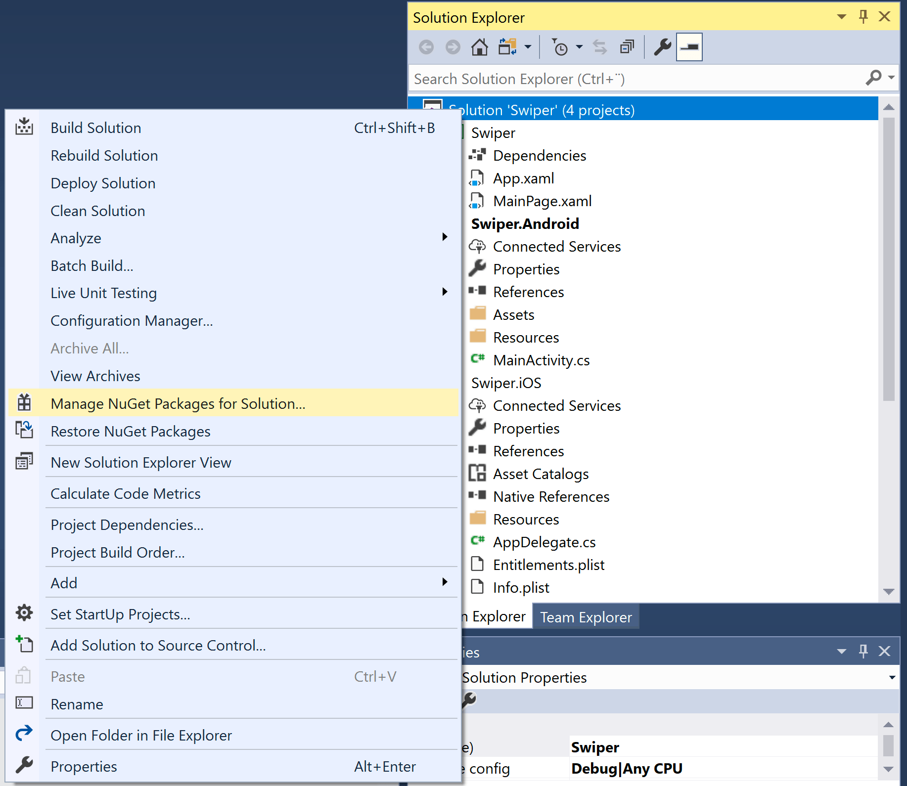 Updating the Xamarin.Forms NuGet packages Xamarin.Forms Projects [Book]