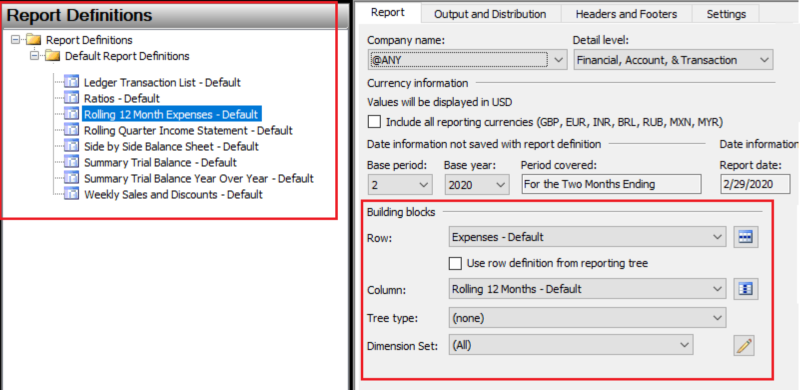 Report definition Implementing Microsoft Dynamics 365 for Finance and
