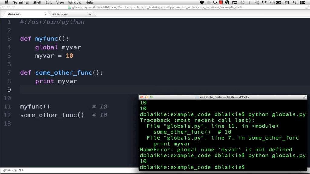 In Python, can I create a global variable inside a function and then