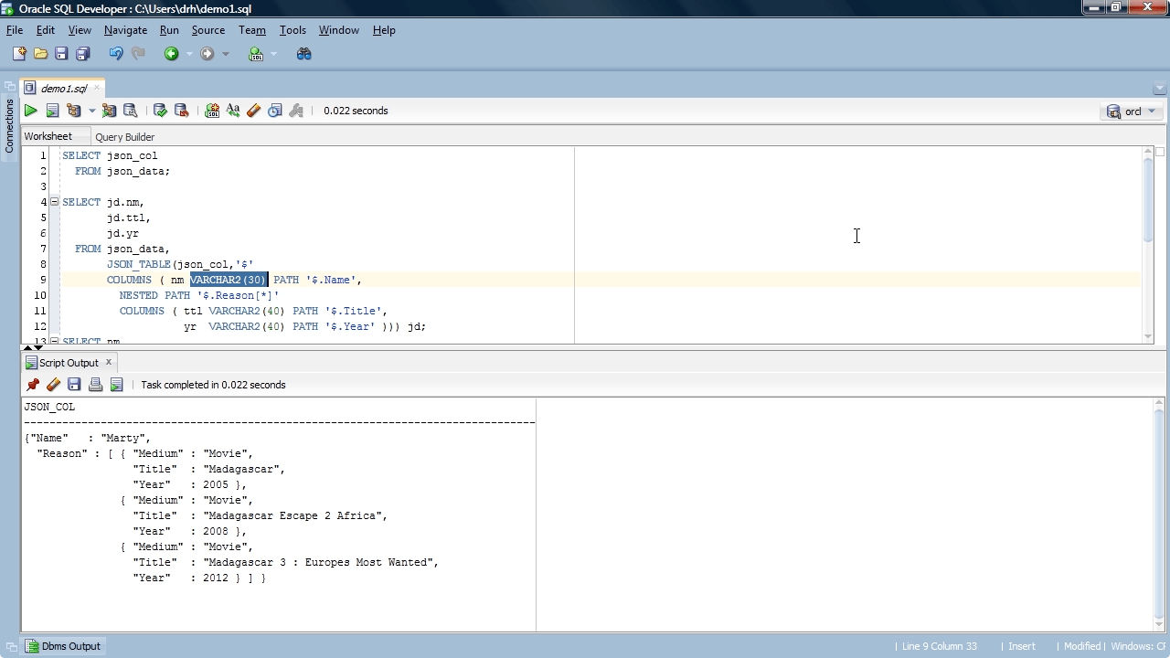 How do I turn JSON keys and elements into table rows and columns with