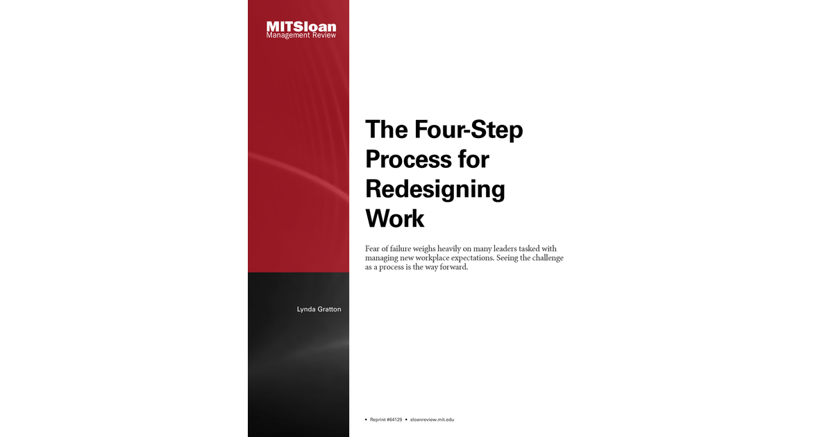 The FourStep Process for Redesigning Work [Book]