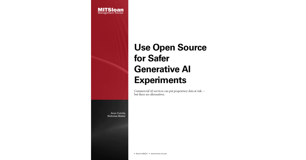 Use Open Source for Safer Generative AI Experiments [Book]