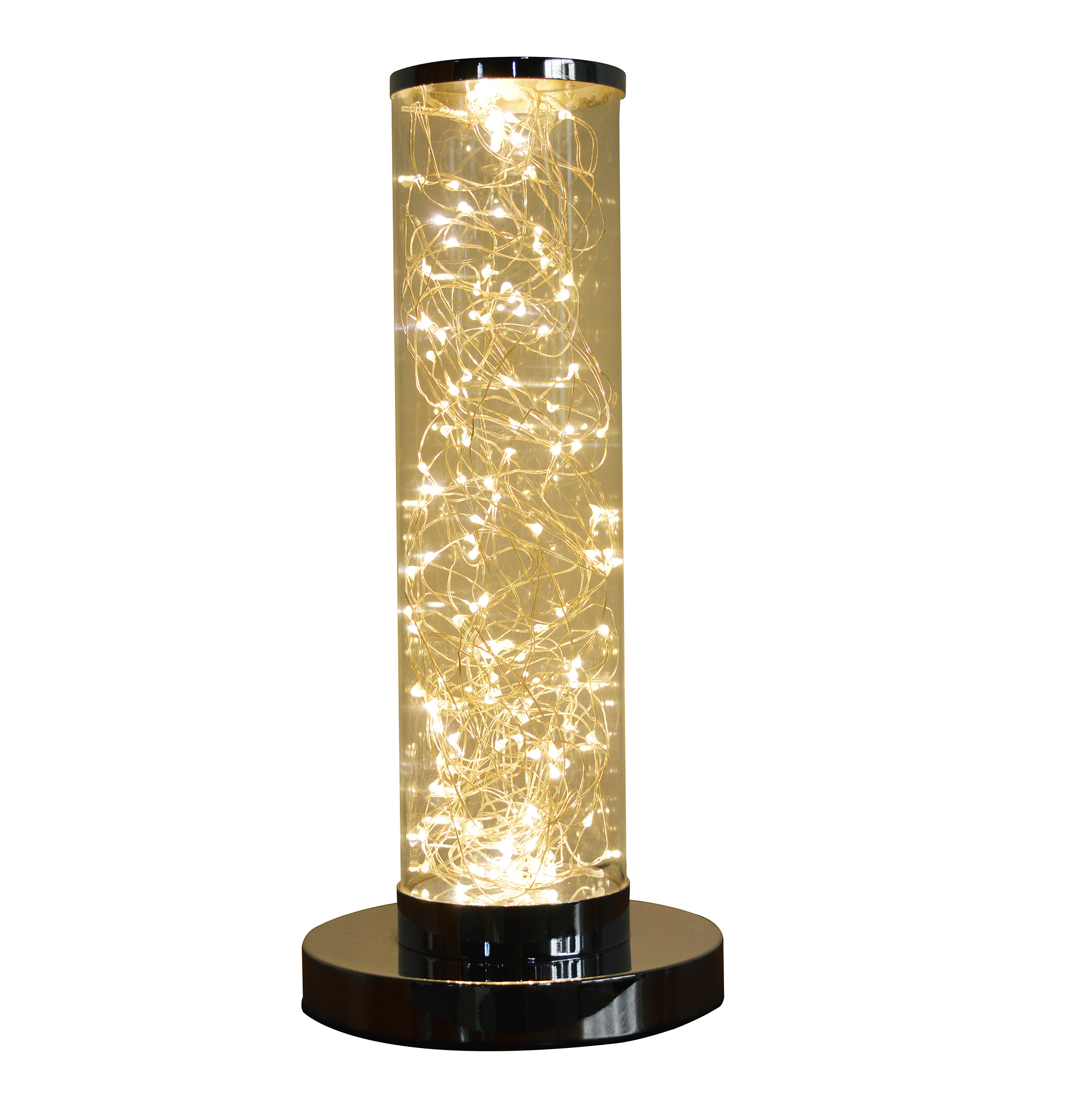 13″ in EXPOSED ROPE LED MINARI CLEAR COLUMN FLOOR LAMP