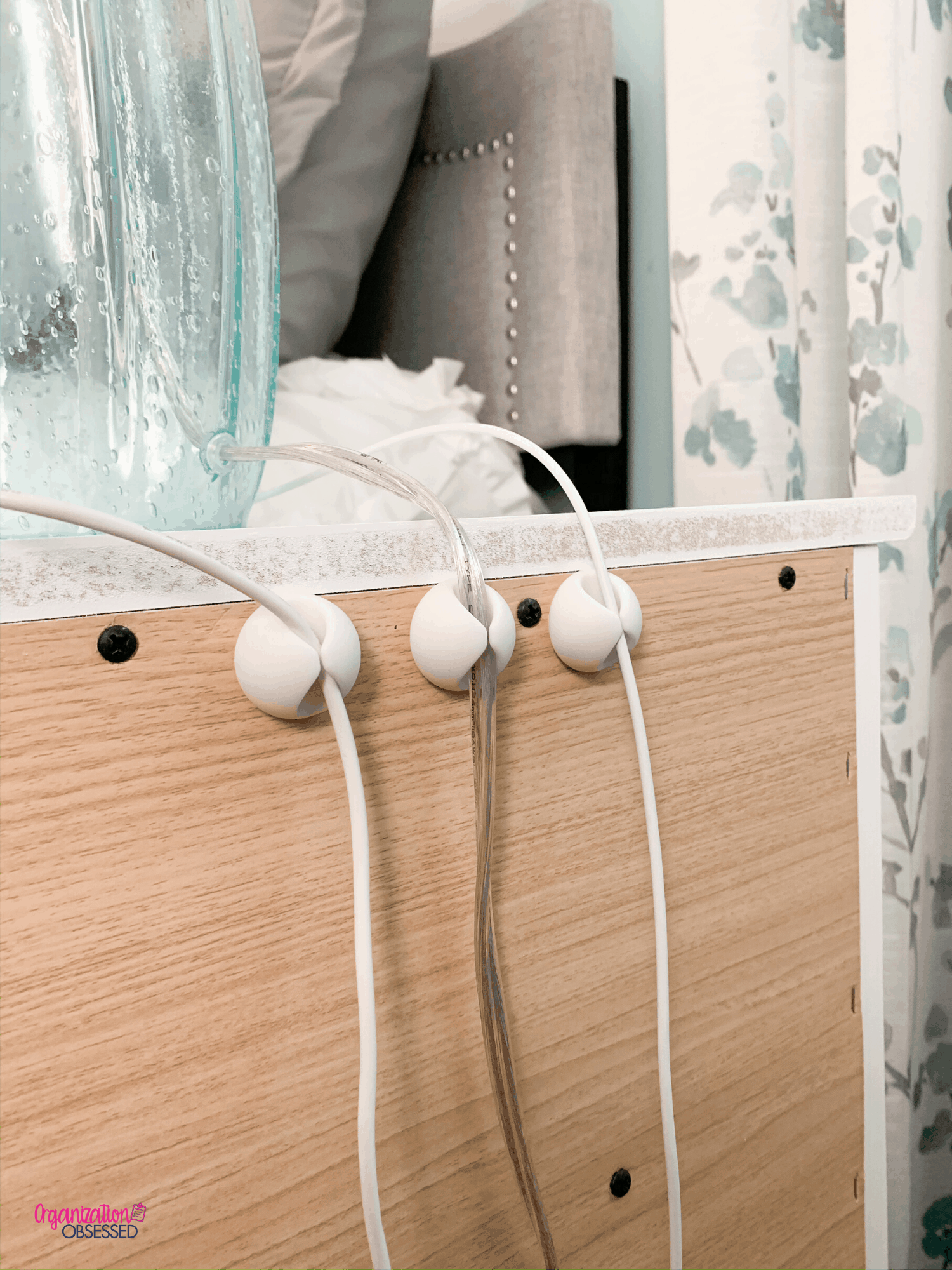 How to Easily Hide Bedside Cords Organization Obsessed