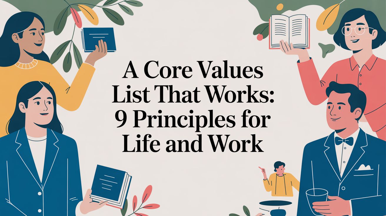 A Core Values List That Works: 9 Principles for Life and Work