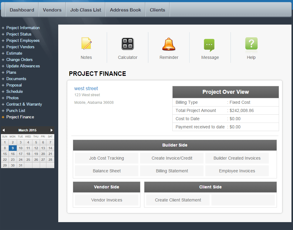 Project Finance Organized Builder