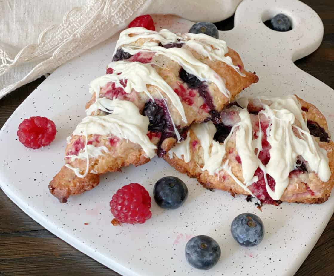 Blueberry Raspberry Scones Organized Island