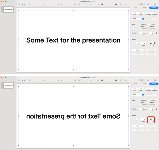 Creating quick teleprompter slides (mirrored slides or text) ORGANIZING CREATIVITY