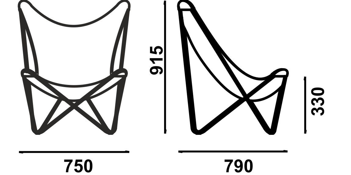 lounge zetel 5014 butterfly terrasmeubilair van Adico Orgnls