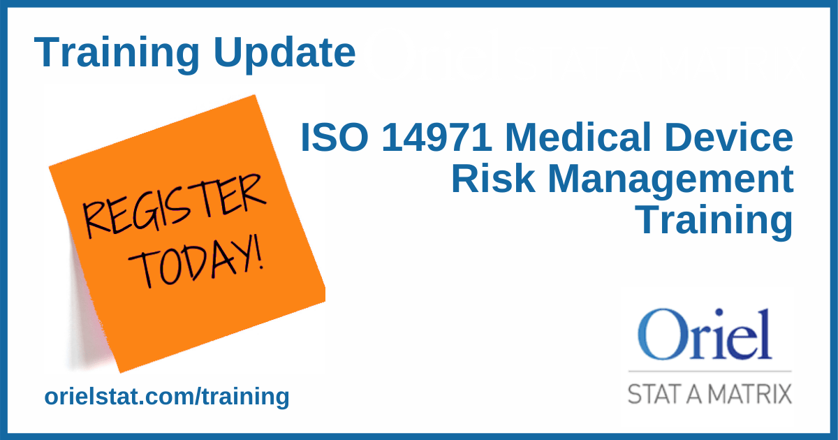 ISO 14971 Risk Management Training Oriel STAT A MATRIX