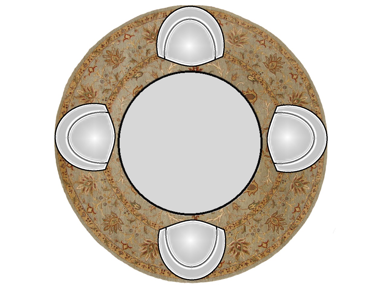 Dining 8' Round Rug