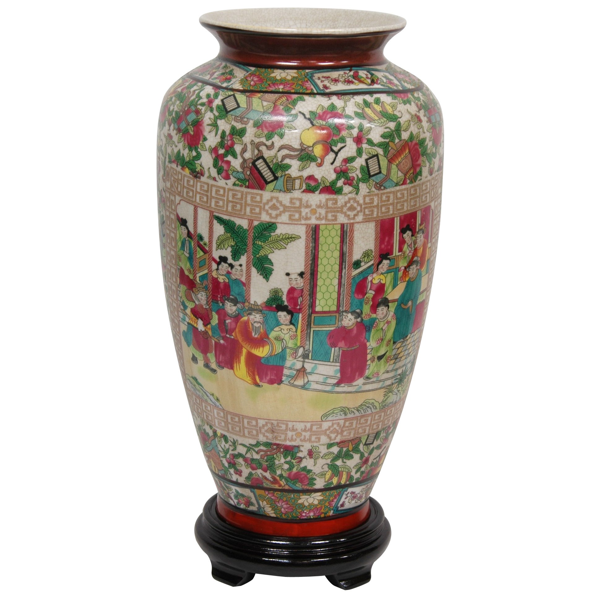 Buy 14" Rose Medallion Porcelain Tung Chi Vase Online (BWVASE1RMD
