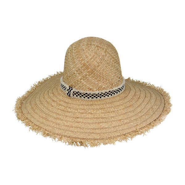 Paper braid straw bucket hat