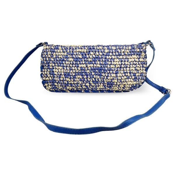 Crochet straw envelope shoulder crossbody bag