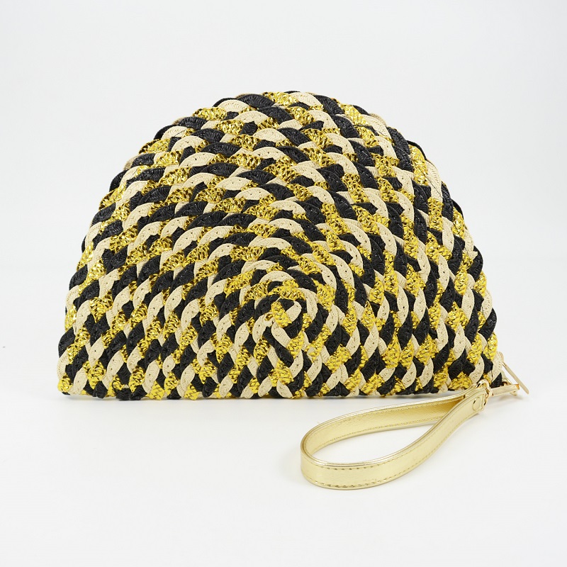 HALF MOON BEACH STRAW BAG CLUTCH