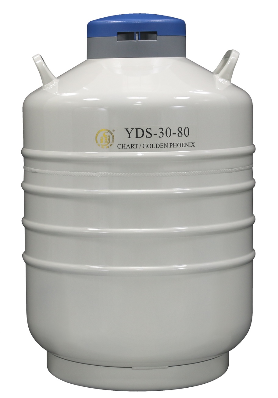 Liquid Nitrogen Cylinder for Storage (Moderate),With 6ea. 276 mm High Canisters , Capacity 31.5L