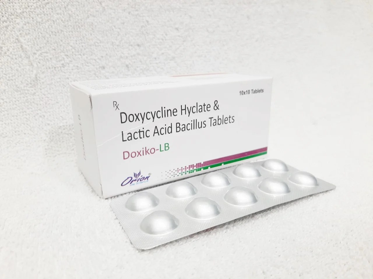 (Doxiko LB Tab) Doxycycline Hyclate 100mg & Lactic Acid Bacillus 60