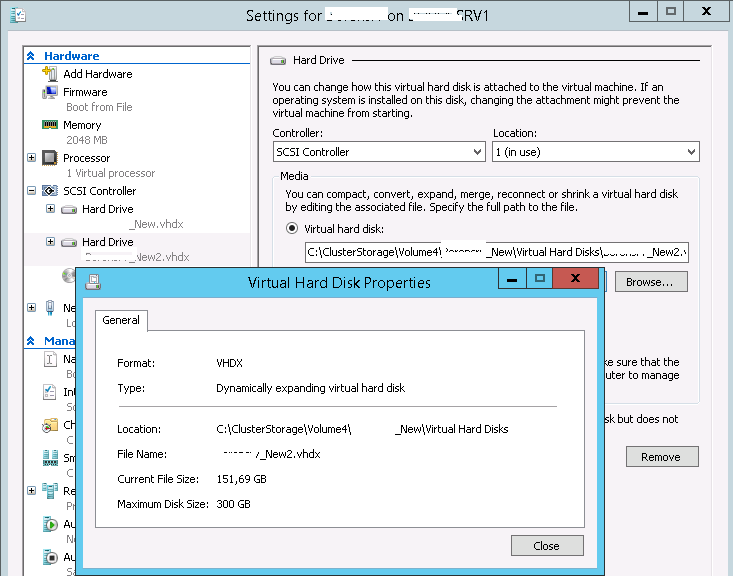 HyperV could not replicate changes for virtual machine testsrv The