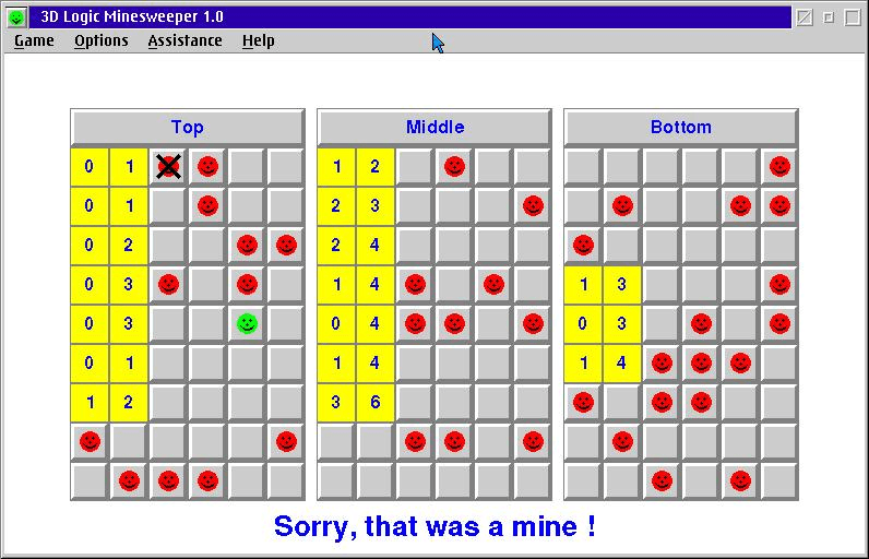 3D Logic Minesweeper OS2World Gaming Site