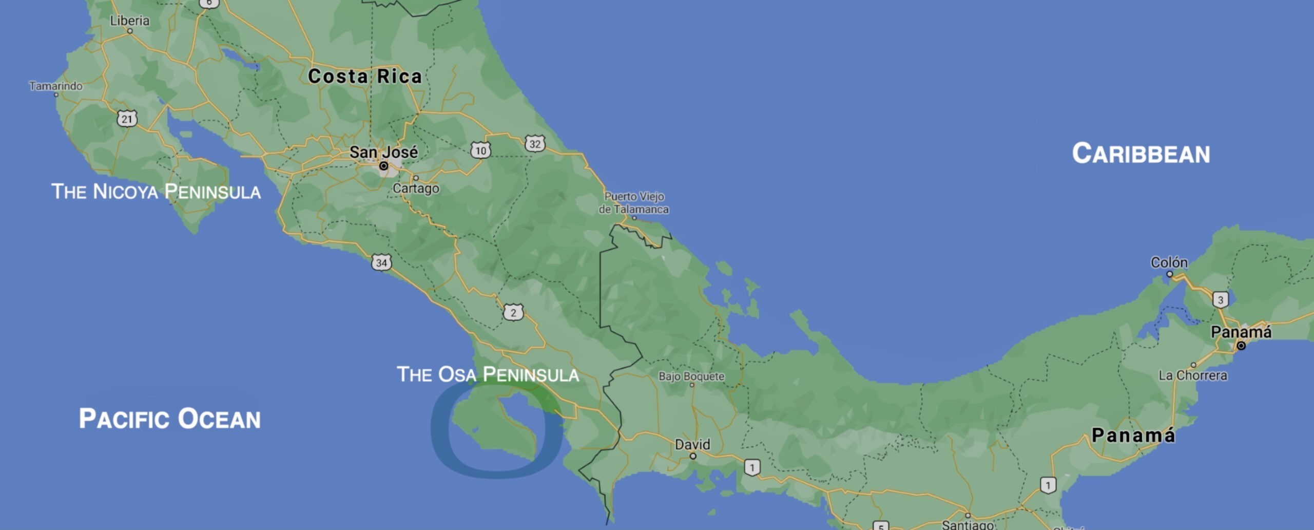 Osa Peninsula Maps TOURISM INFORMATION CENTER