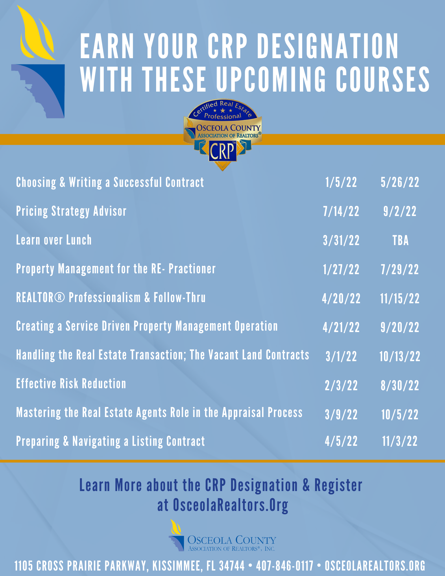 CRP Designation Osceola County Association of REALTORS® The Trusted