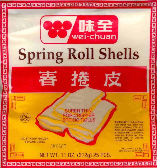WEI CHUAN SPRING ROLL SHELLS LUMPIA WRAPPER [072869710024, 312g (11 oz