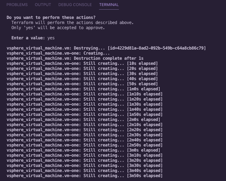TERRAFORM IN vSPHERE