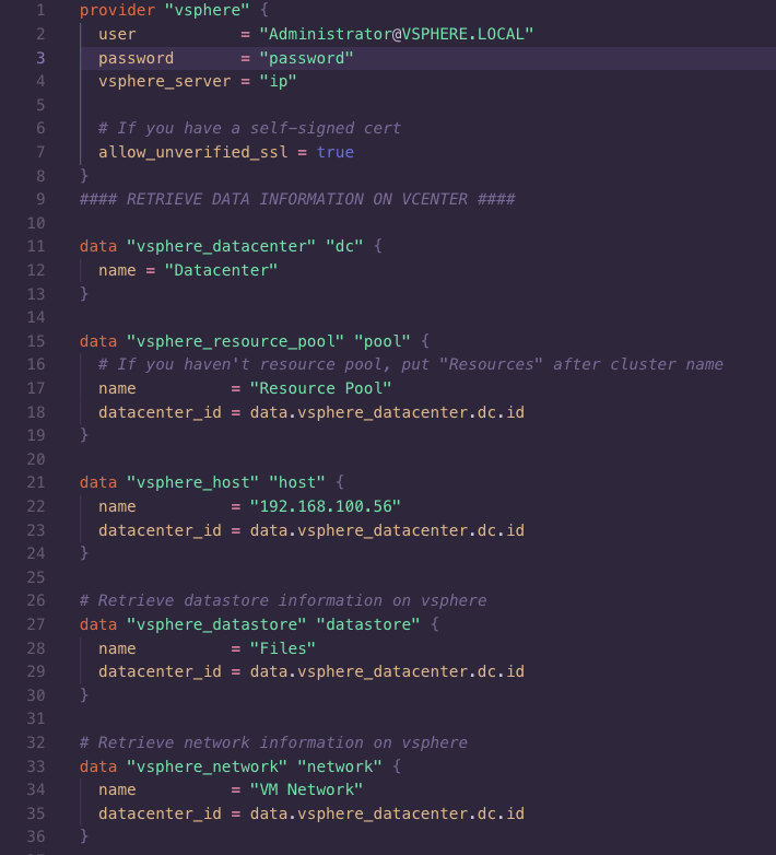 TERRAFORM IN vSPHERE