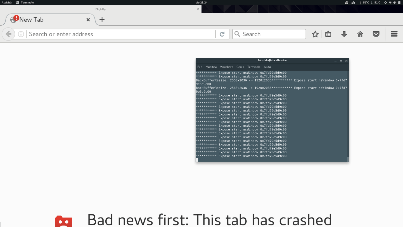 Arch Flatpak e FirefoxNightlyWayland primo test…