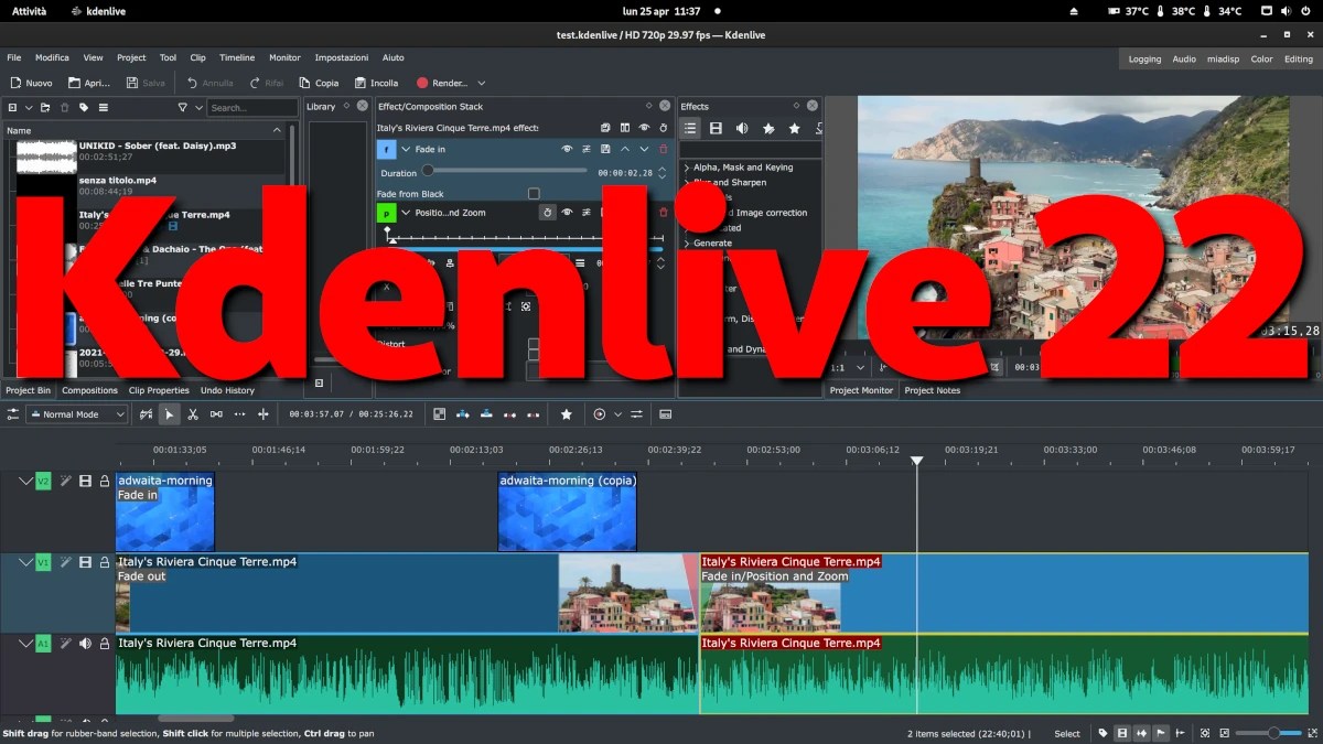 Kdenlive 22 is now optimized for 4K monitors