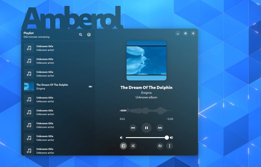 Amberol, the perfect GNOME Music Player