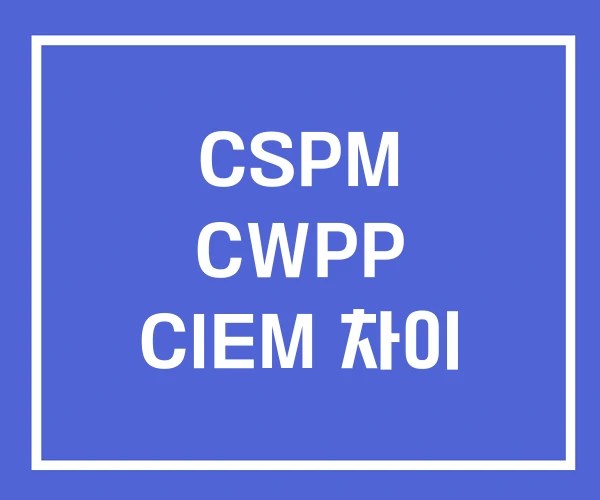 CSPM CWPP CIEM 차이