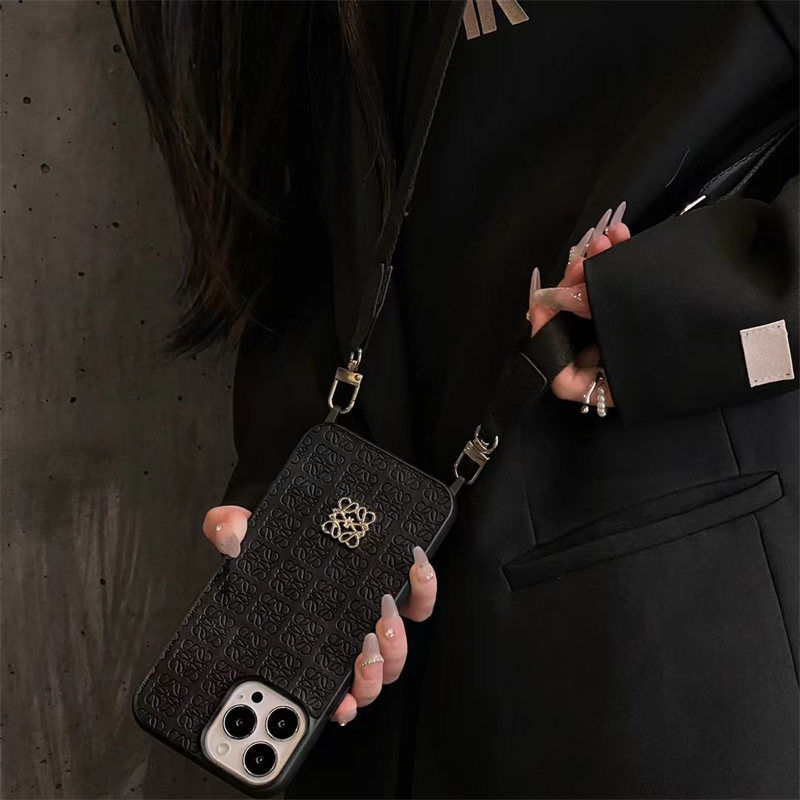 LOEWE - ロエベ　iPhone14 PRO MAXケース　スマホショルダー　アイフォン ロエベ スマホ ショルダー iphone17/16pro ショルダー ケース