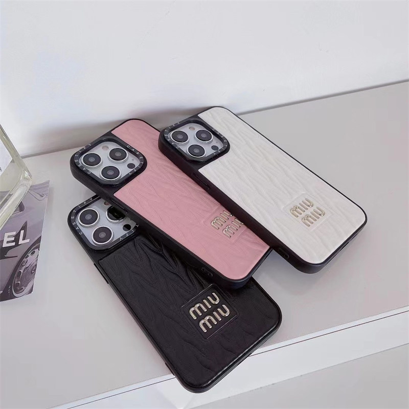 スマホケース miumiu iphone17/16pro ケース 人気ブランド 女子