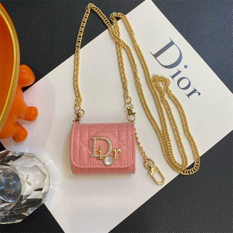 美品■クリスチャンディオール　AirPodsケース　キーホルダー　総柄　チャーム airpods proケース dior ショルダー airpods ケース ハイ