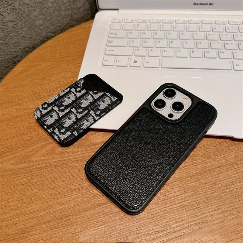 正規品　ディオール　iPhone カードケース　MagSafe DIOR | Saddle マグネット カードホルダー グレインドカーフ